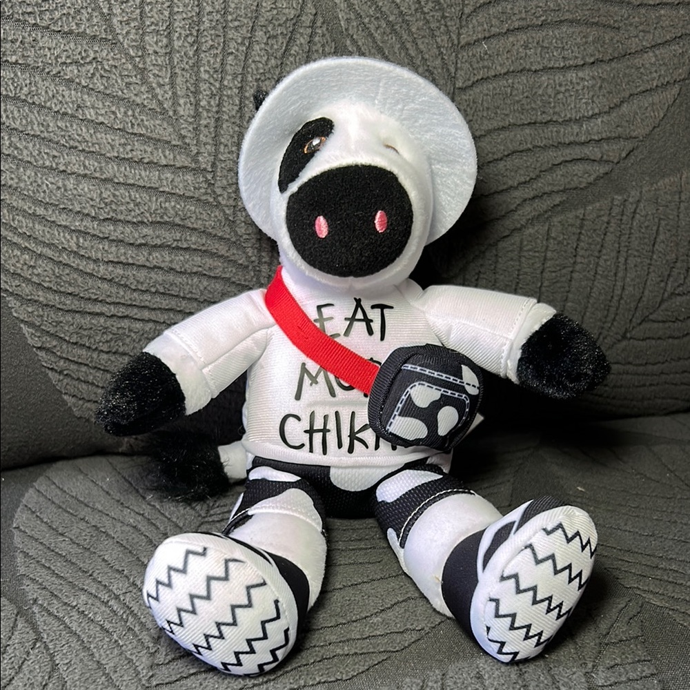 Chick-fil-A Cow Plush Toy with Red Strap